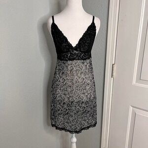 Y2K Black Mesh Mini Dress Size‎ S